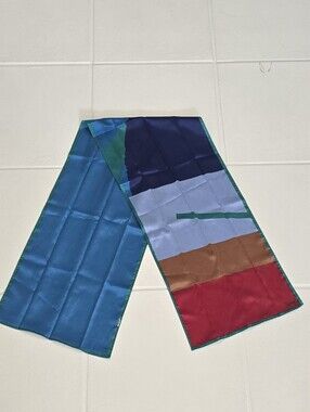 Vintage RARE Vera Neumann Signed VERA Bold Colors Silky Timeless Retro Scarf